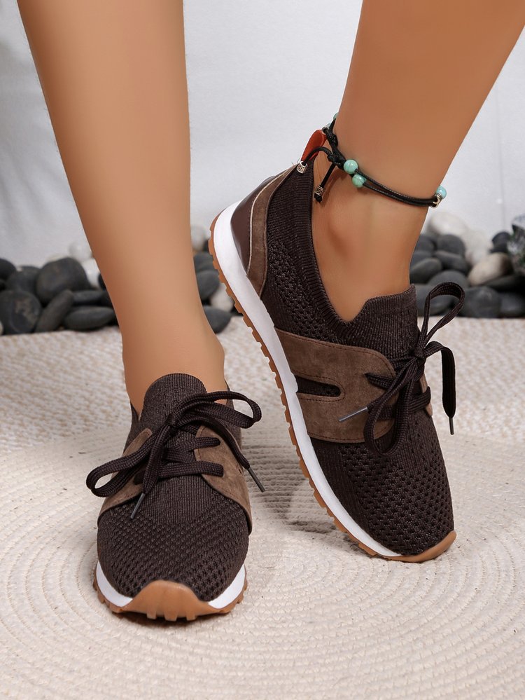Damen Atmungsaktive Sport-Sneaker mit flexiblem Gummizug und rutschfester Sohle W&W