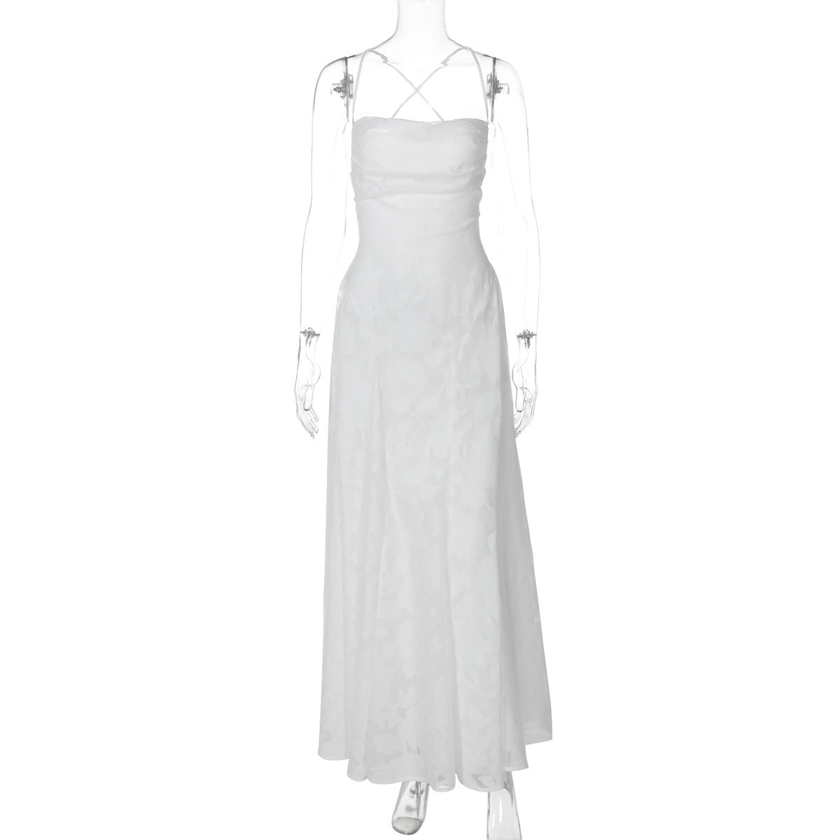 Damen Elegantes Abendkleid mit feinen Blumenmustern und raffinierten Details WW
