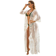 Damen eleganter Kimono mit floralem Spitzenmuster WW