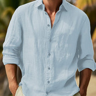 Herren lässige Leinenhemd WW