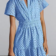 Damen Sommerliches Kurzkleid mit Stickerei WW