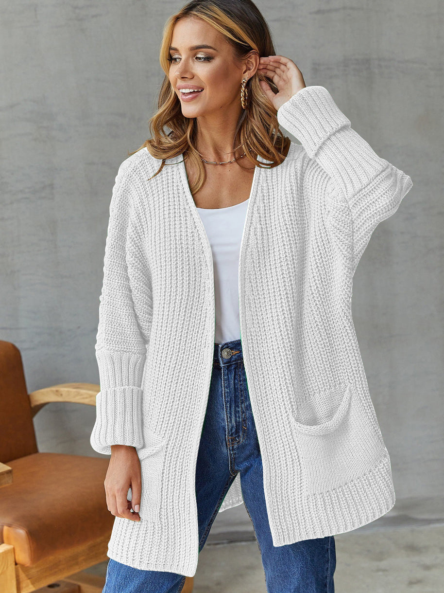 WW | Übergroßer Strickstrickjacke Für Komfortable Styles