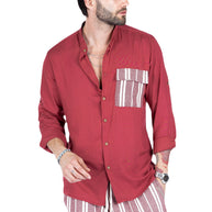 Herren luftige Sommerbluse mit Streifenmuster WW