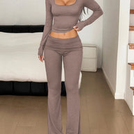 Damen Sportliches Zweiteiliges Set WW