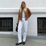 Damen Schnittige Wildlederjacke WW