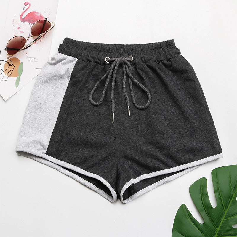 Damen Sportliche Shorts mit elastischem Bund und kontrastierenden Seiteneinsätzen WW