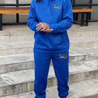 Damen Bequemer Kapuzenpullover und Jogginghose Set WW