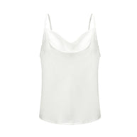 Damen Satin Top mit tiefem Ausschnitt und verstellbaren Trägern WW