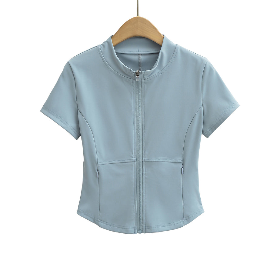 Damen Sportliche Kurzjacke mit praktischem Reißverschluss und Seitentaschen WW