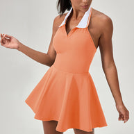 Damen Sportliches Tennis-Kleid mit abnehmbaren Trägern und atmungsaktivem Material WW