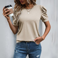Damen Kurzarmshirt mit ausgefallenem Puffärmel WW