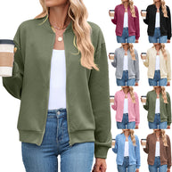 Damen Sportliche Bomberjacke mit strukturiertem Design WW