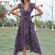 WW | Slim Fit Unregelmäßiger Saum Maxi Kleid