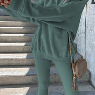 Damen Sportlicher Freizeitanzug mit oversized Sweatshirt und enganliegenden Leggings WW