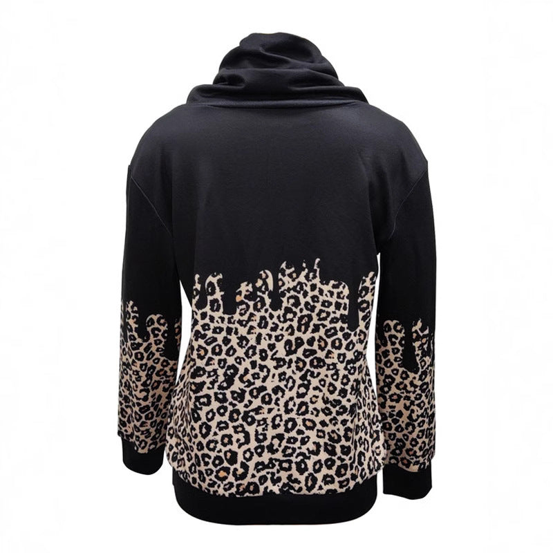 Damen Kapuzenpullover mit trendigem Animal-Print und lässigem Schnitt W&W Mode