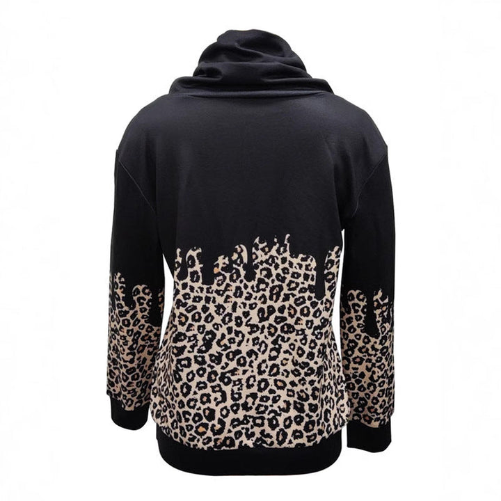 Damen Kapuzenpullover mit trendigem Animal-Print und lässigem Schnitt W&W Mode