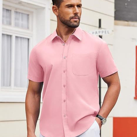 Herren Kurzarmhemd mit hochwertiger Stoffqualität und modernem Schnitt WW