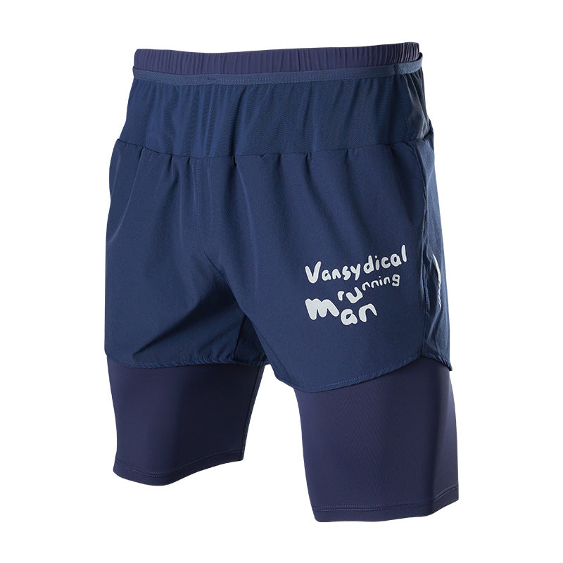 Herren Sportliche Multifunktions-Shorts mit integriertem Kompressions-Leggings WW