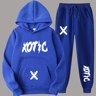 Damen Sportliches Hoodie und Jogginghose Set mit modernem Schriftzug WW