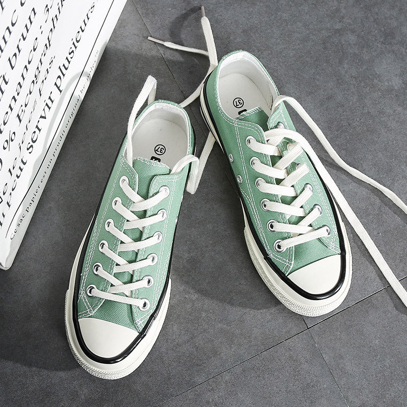 Damen Canvas Sneakers im klassischen Retro-Stil mit bequemer Gummisohle und schnelltrocknendem Obermaterial WW