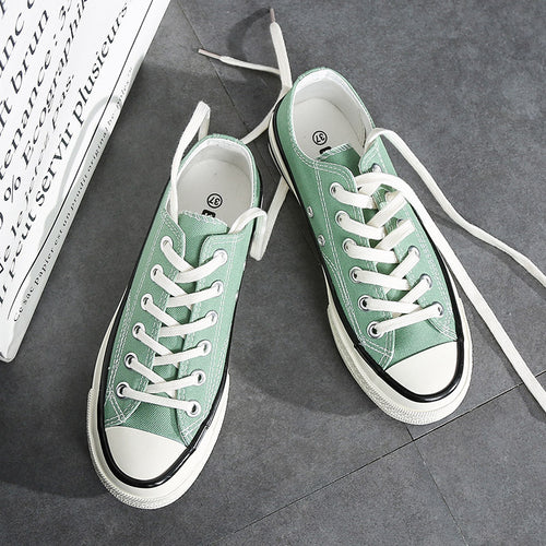 Damen Canvas Sneakers im klassischen Retro-Stil mit bequemer Gummisohle und schnelltrocknendem Obermaterial WW