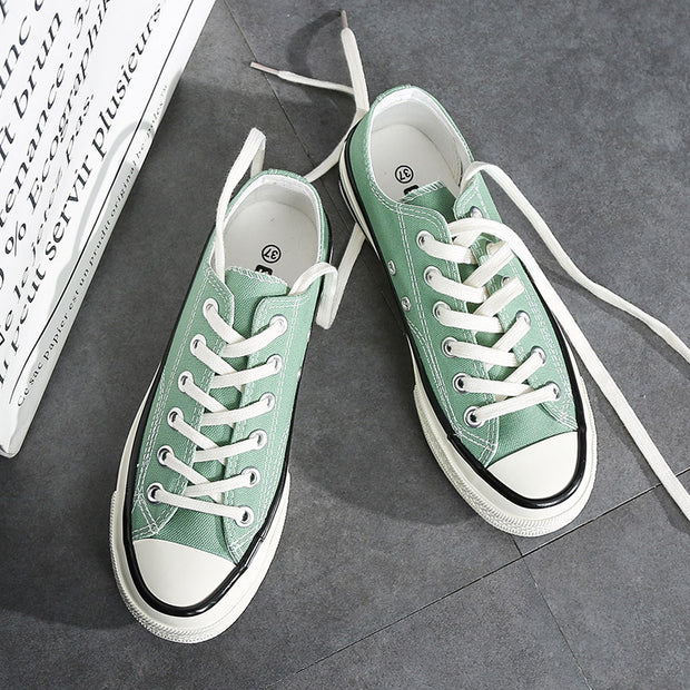 Damen Canvas Sneakers im klassischen Retro-Stil mit bequemer Gummisohle und schnelltrocknendem Obermaterial WW