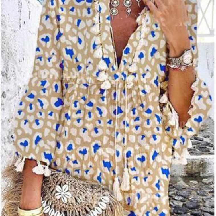 Damen Kaftan mit fröhlichem Muster WW