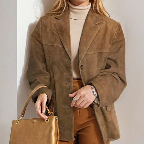 Damen Blazerjacke aus weich strukturierter Mikrofaser W&W Mode