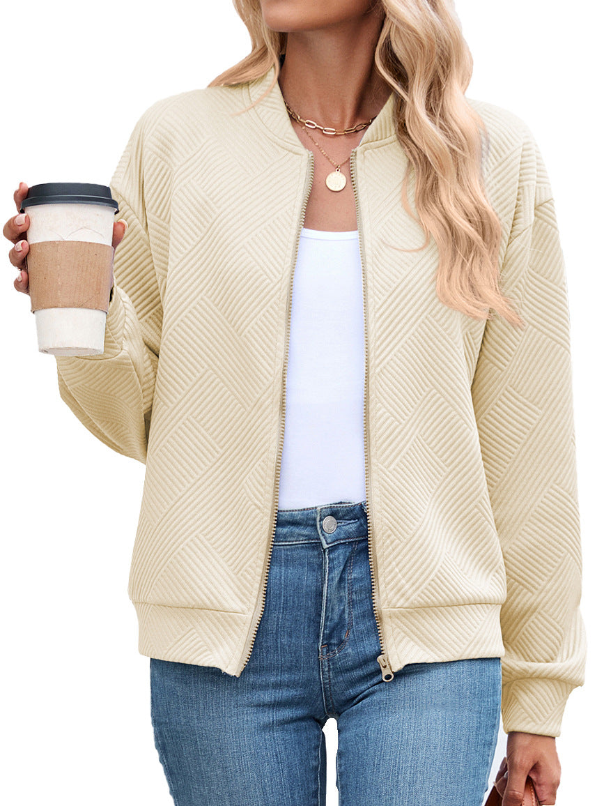 Damen Sportliche Bomberjacke mit strukturiertem Design WW