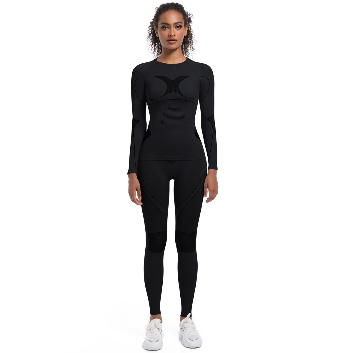 Damen Athletisches Kompressions-Set mit atmungsaktivem Elastic-Werkstoff WW