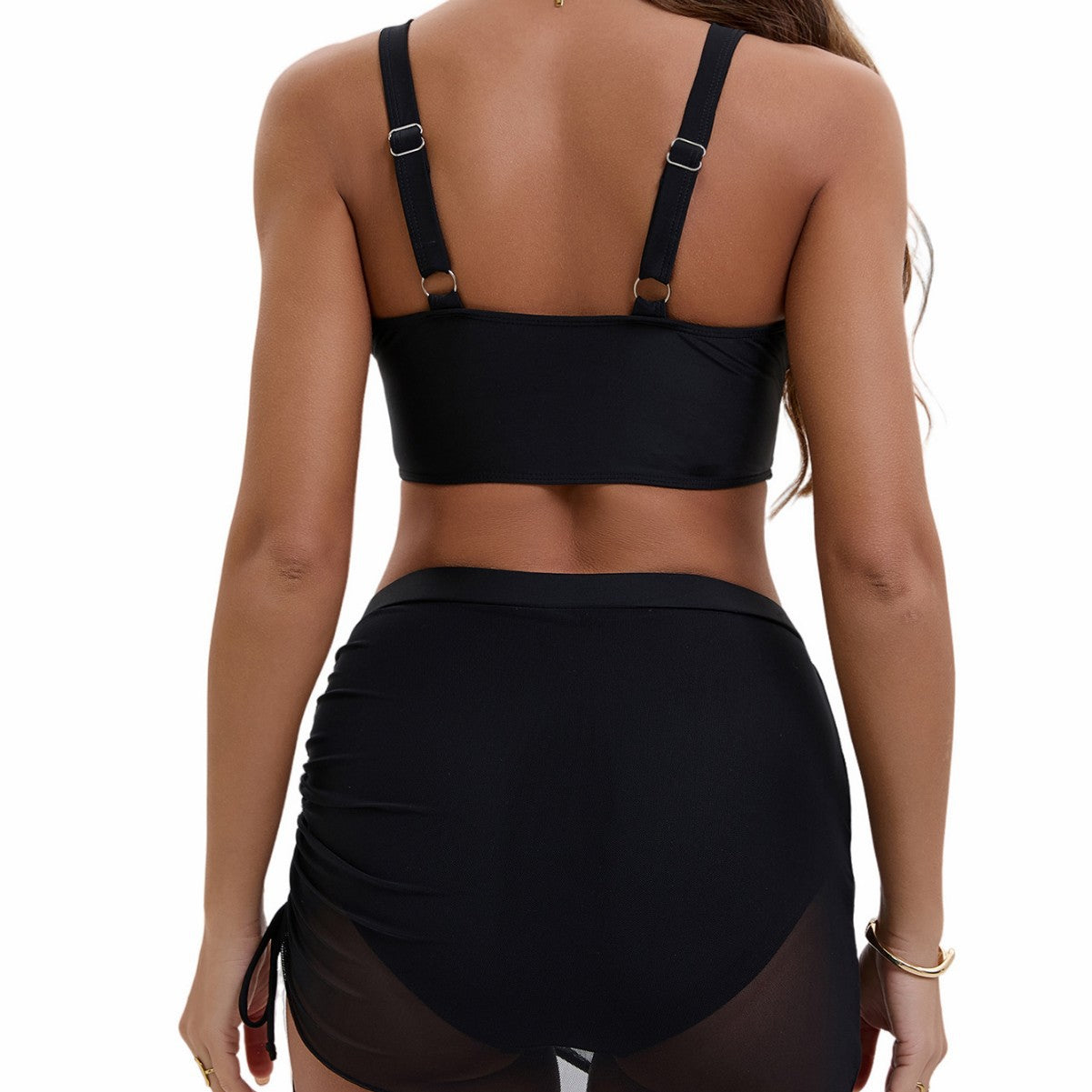 Damen Sportives Bikini-Set mit verstellbarem Wickelrock und modischen Details WW