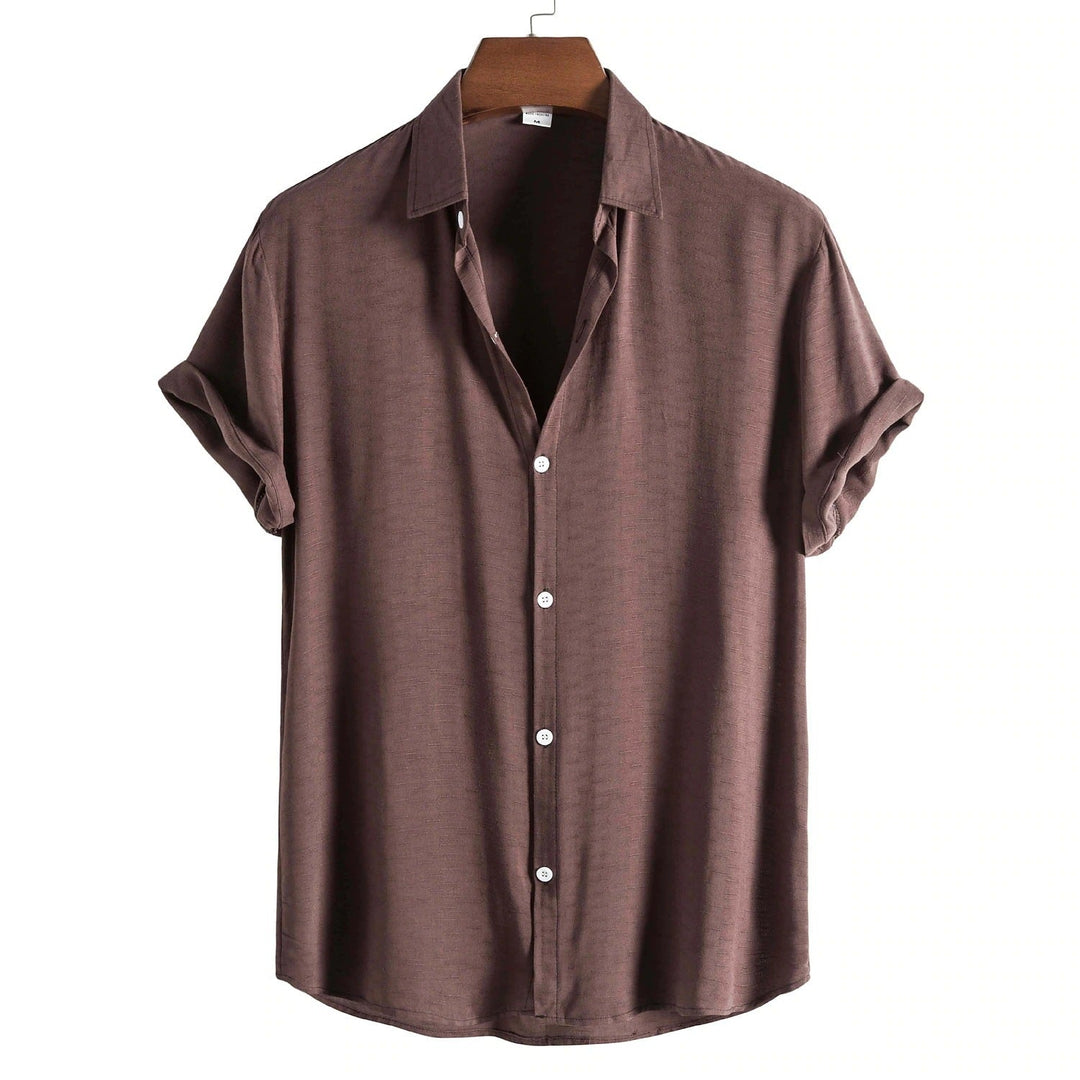 Herren Kurzarmhemd aus weichem Leinen-Mix W&W Mode