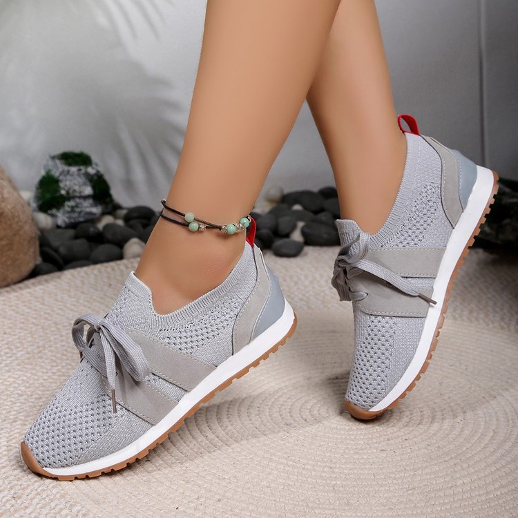Damen Atmungsaktive Sport-Sneaker mit flexiblem Gummizug und rutschfester Sohle W&W Mode