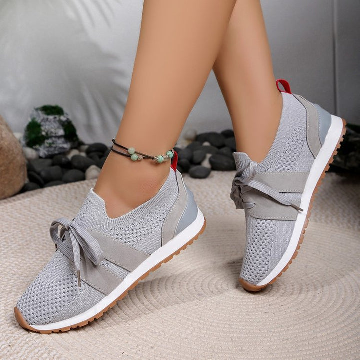 Damen Atmungsaktive Sport-Sneaker mit flexiblem Gummizug und rutschfester Sohle W&W Mode