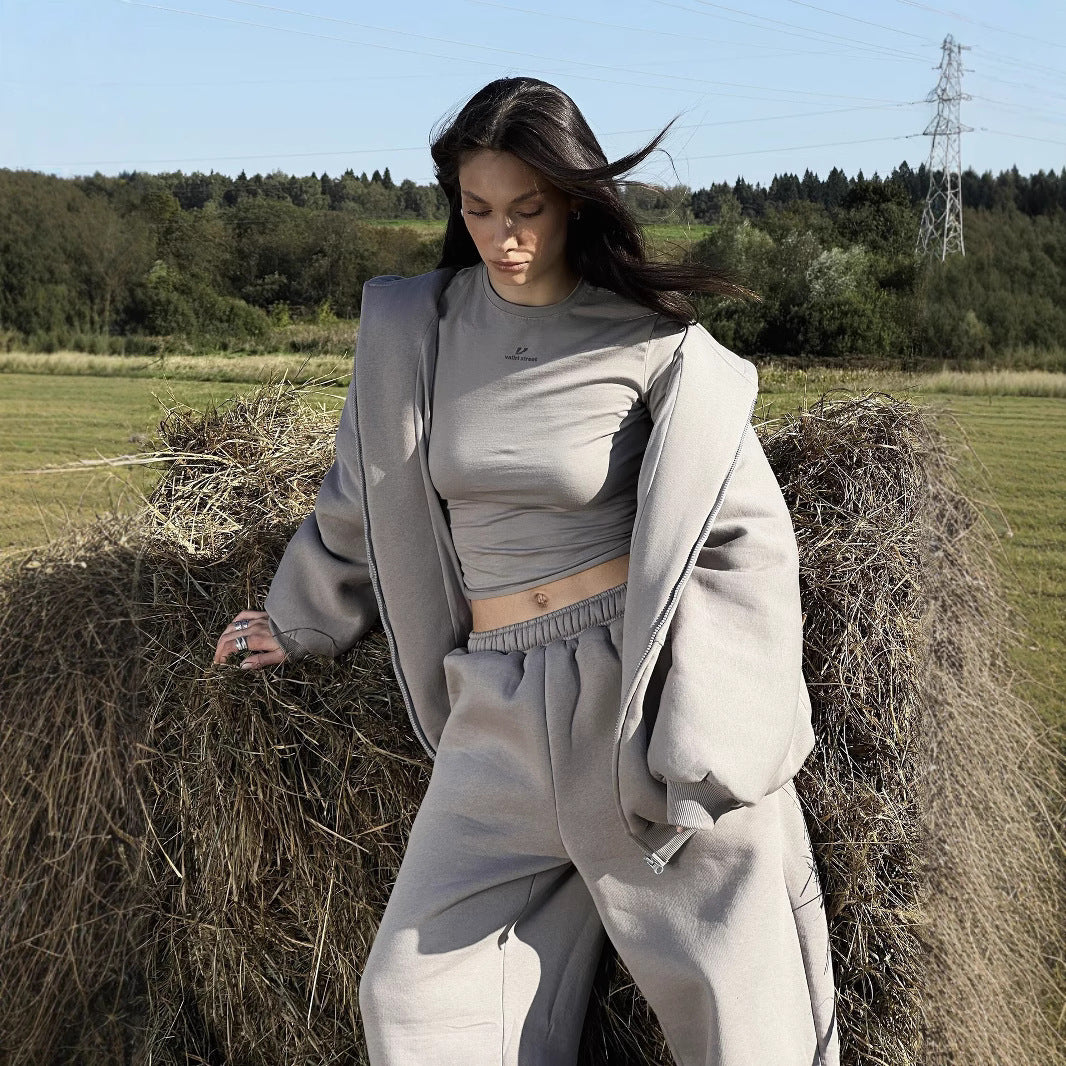 Damen Bequeme und stylische Kapuzenjacke WW