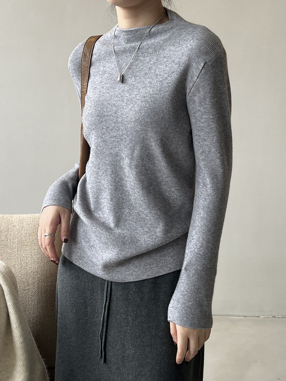 WW Halbturtleneck gebürsteter Soft-Touch-Pullover