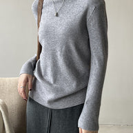 WW Halbturtleneck gebürsteter Soft-Touch-Pullover