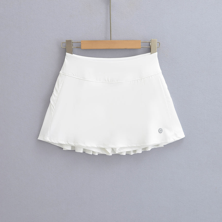 Damen Sportlicher Faltenrock mit integrierten Shorts WW