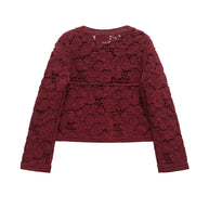 Damen Strickjacke aus feiner Spitze mit dekorativen Knopfdetails und eleganter Silhouette WW