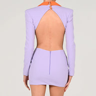 Damen Blazer-Kleid mit aufregendem Cut-Out-Design und kontrastierenden Details W&W