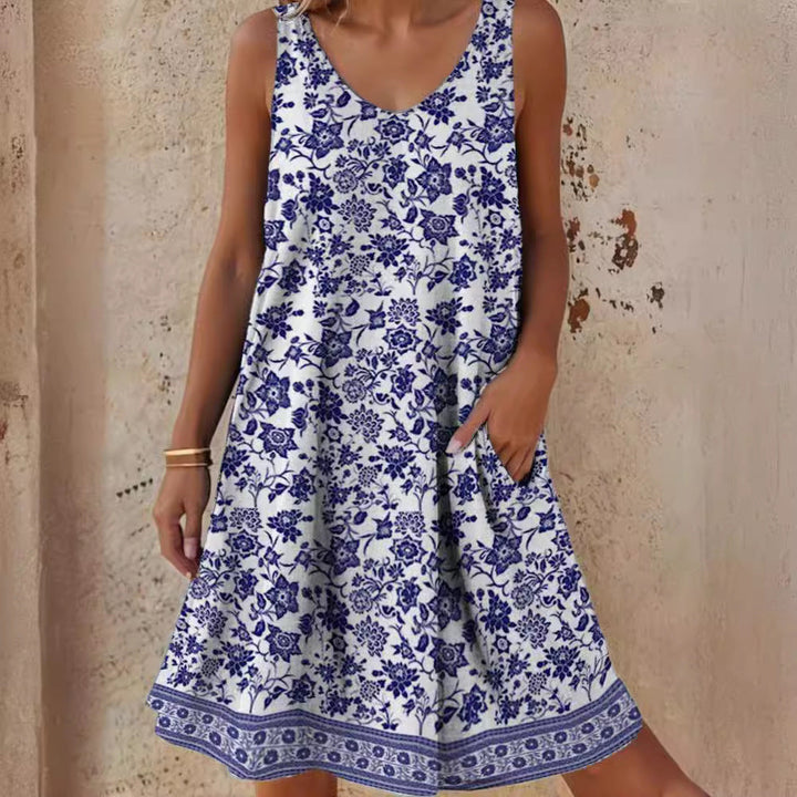 Damen Freizeitkleid mit lässigem Schnitt und floralem Design W&W Mode