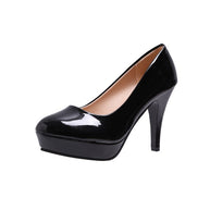Damen Plateau-Pumps mit glänzendem Obermaterial und ergonomischem Fußbett W&W