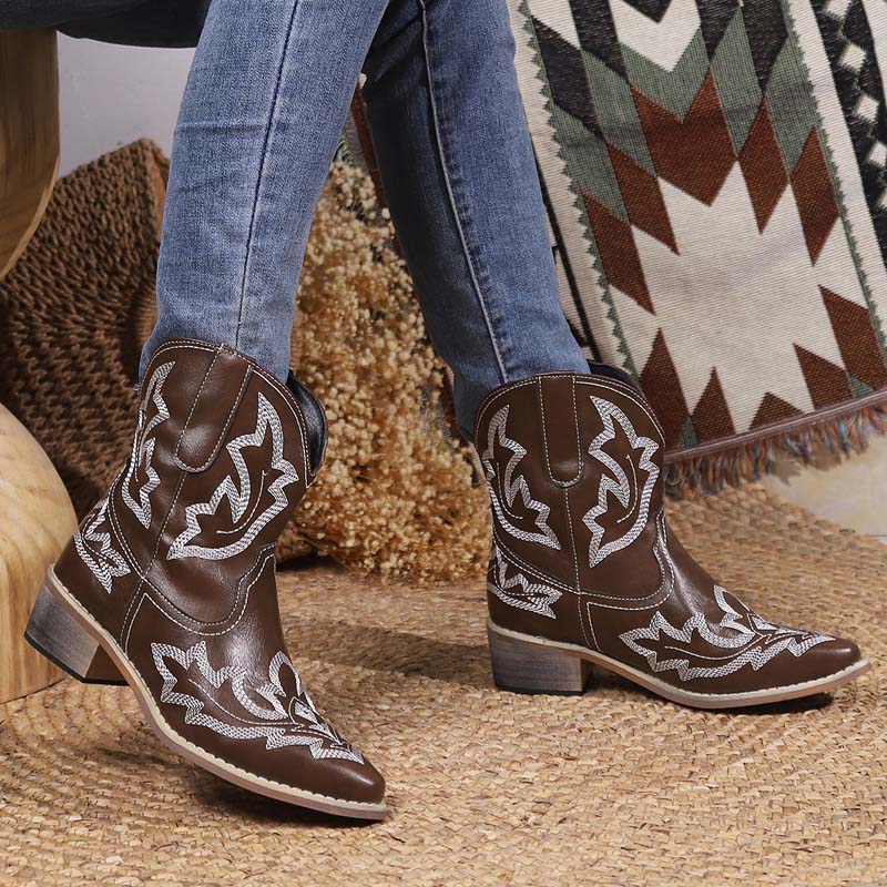 W&W Mode | Vintage Bestickte Stiefel