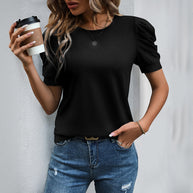 Damen Kurzarmshirt mit ausgefallenem Puffärmel WW