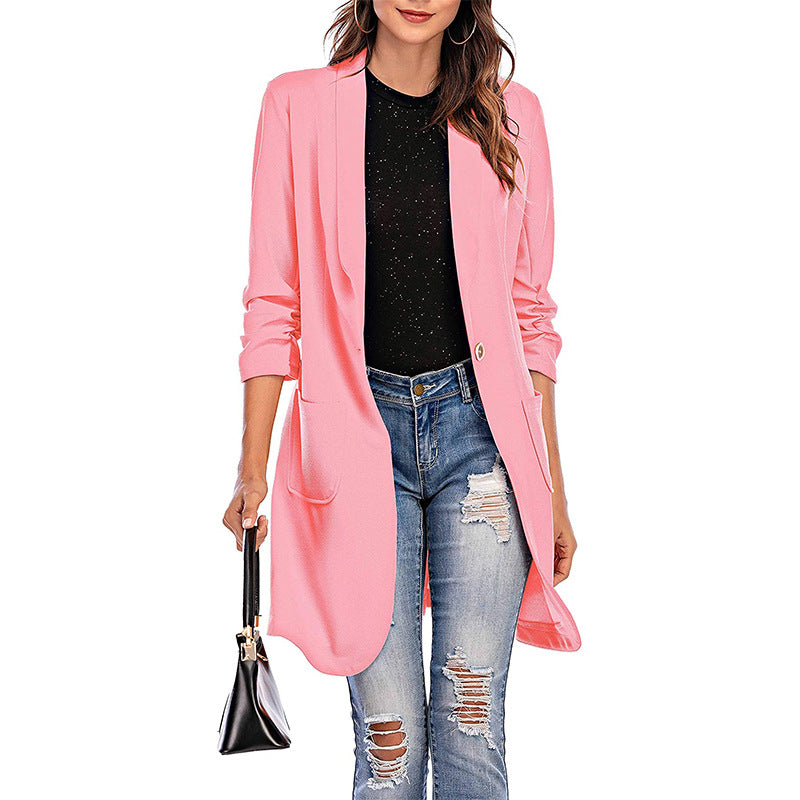Damen Stretchiger Blazer mit modernem Schnitt und Taschen WW