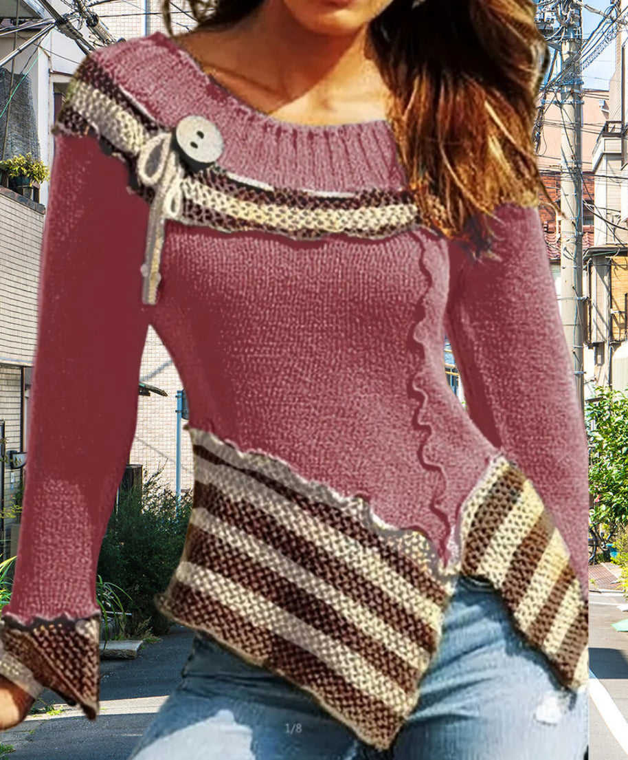 Damen Strickpullover mit kunstvollem Design und eleganten Details WW