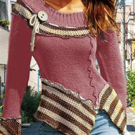 Damen Strickpullover mit kunstvollem Design und eleganten Details WW