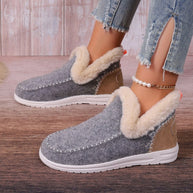 Damen bequeme Fleece-Hausschuhe mit warmem Innenfutter und rutschfester Sohle WW