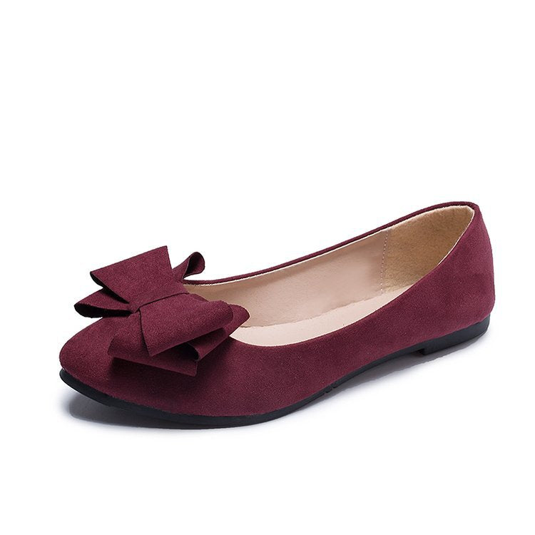 Damen Ballerinas mit dekorativer Schleifenapplikation und rutschfester Sohle W&W