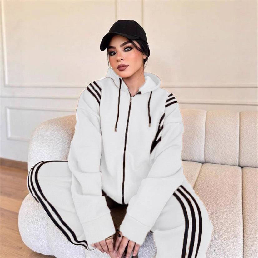 Damen Sportlicher Jumpsuit mit hohem Kragen und seitlichem Reißverschluss WW